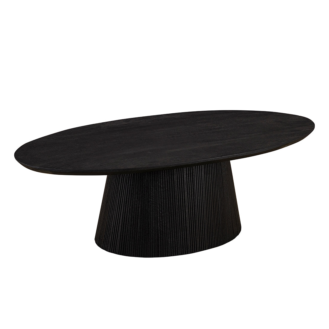 BECK Black Soft Finish | Mango wood oval coffee table