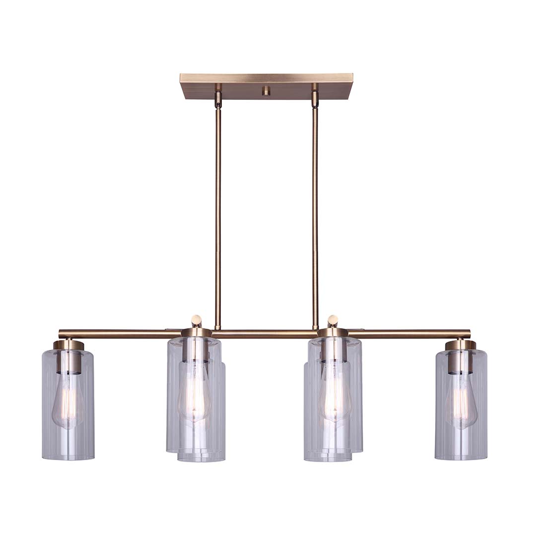 JETT, ICH671B06GD, GD Color, 6 Lt Rod Chandelier