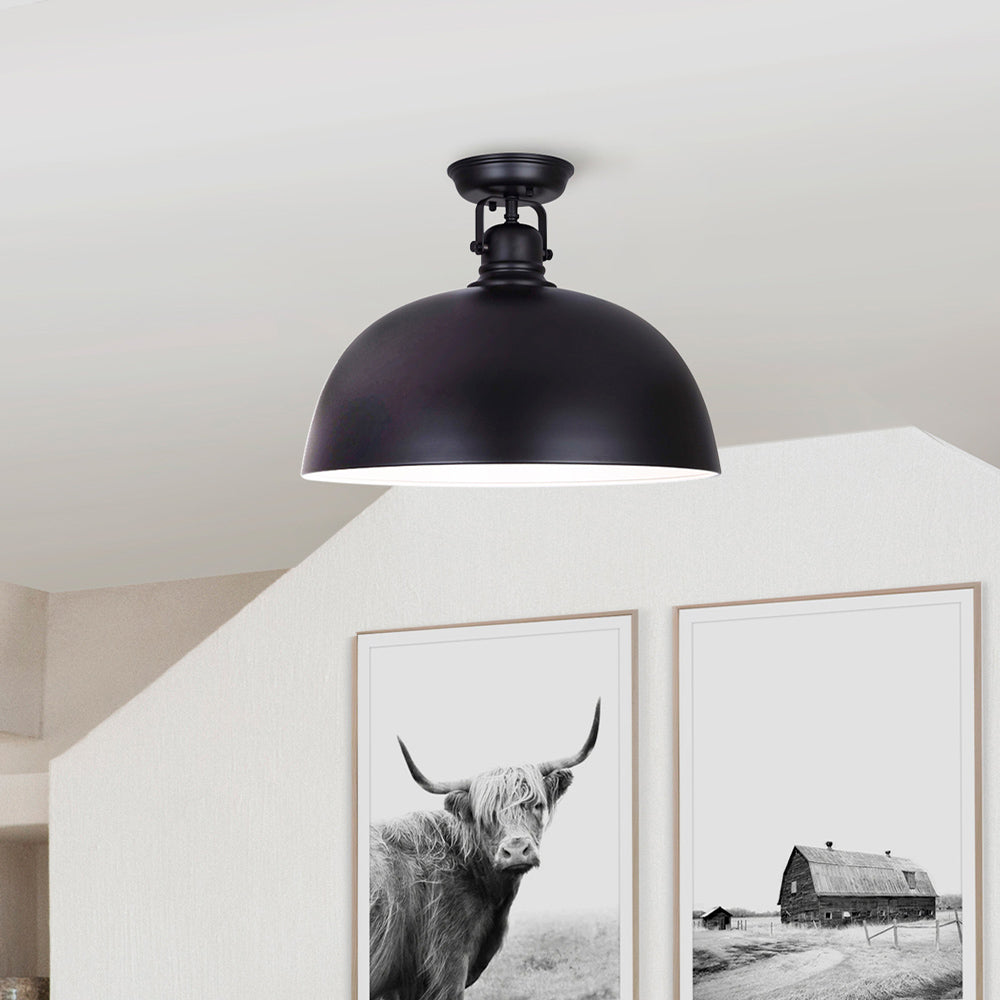 POLO, IFM622A16BK, MBK Color, 1 Lt Flush Mount