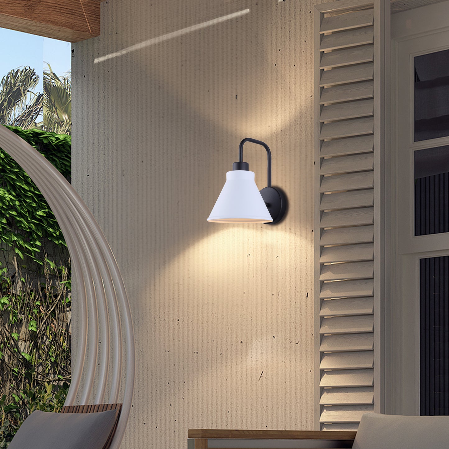 PENN, IOL699TBWH BK (sand) + White (Sand) Color, 1 Lt Outdoor Down Light