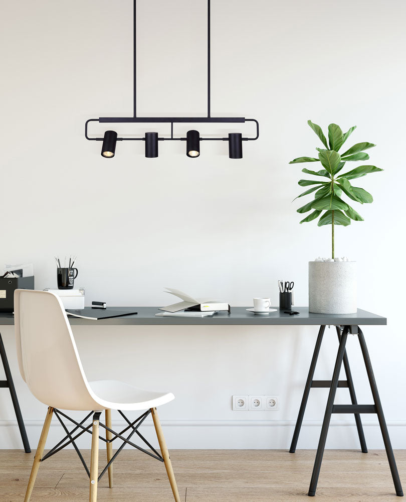 LEAL, IST697B04BK10, MBK Color, 4 Lt Suspended Track