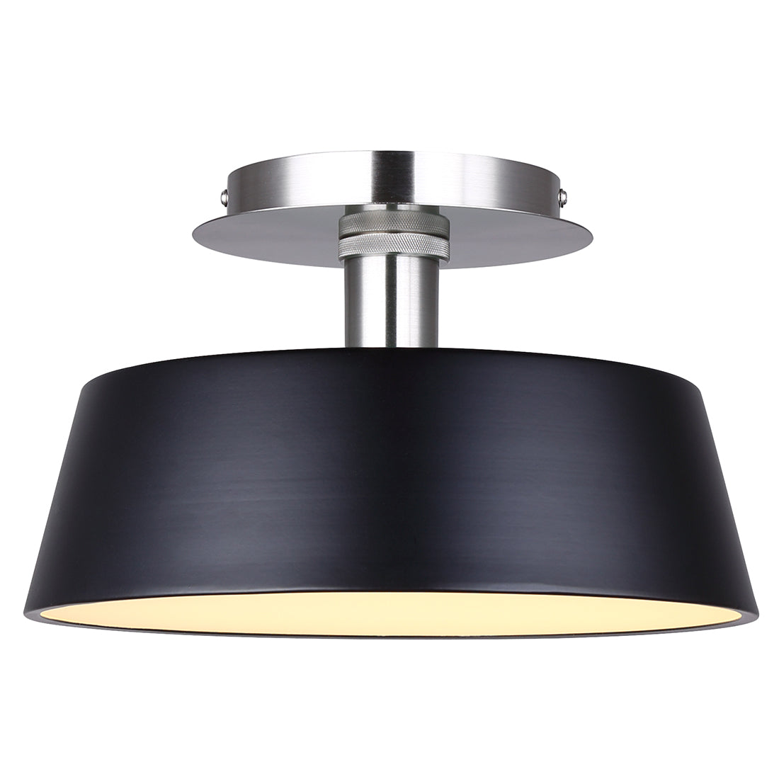 JESSA, LFM263A13BKN, BN + MBK Color, 12.75inch LED Flush Mount