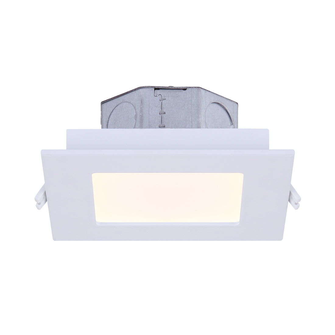 LED Recess Square Downlight, DL-4-9ER-WH-C, 4 IN White Color Trim