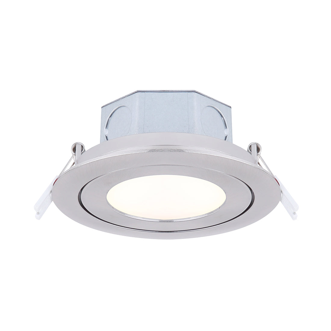 LED Recess Downlight, DL-4-9YC-BN-C, 4 IN Brushed Nickel Color Gimbal Trim