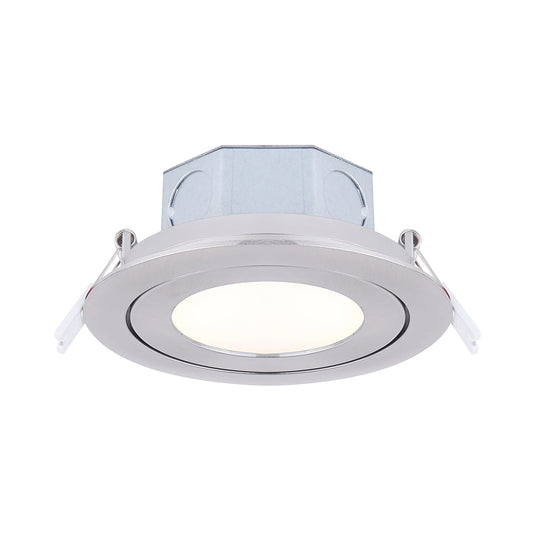 LED Recess Downlight, DL-4-9YC-BN-C, 4 IN Brushed Nickel Color Gimbal Trim