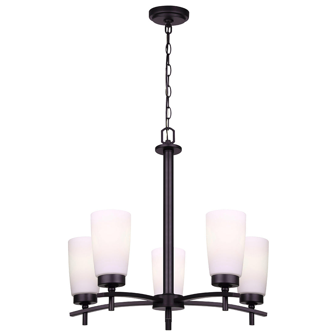 PORTIA, ICH326A05BK, MBK Color, 5 Lt Chandelier