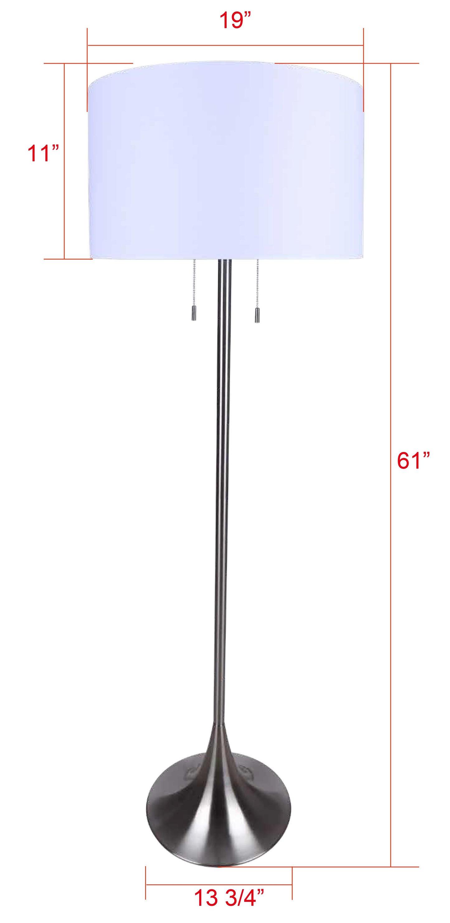 CLARA, IFL2122B61BN, 2 Lt Floor Lamp