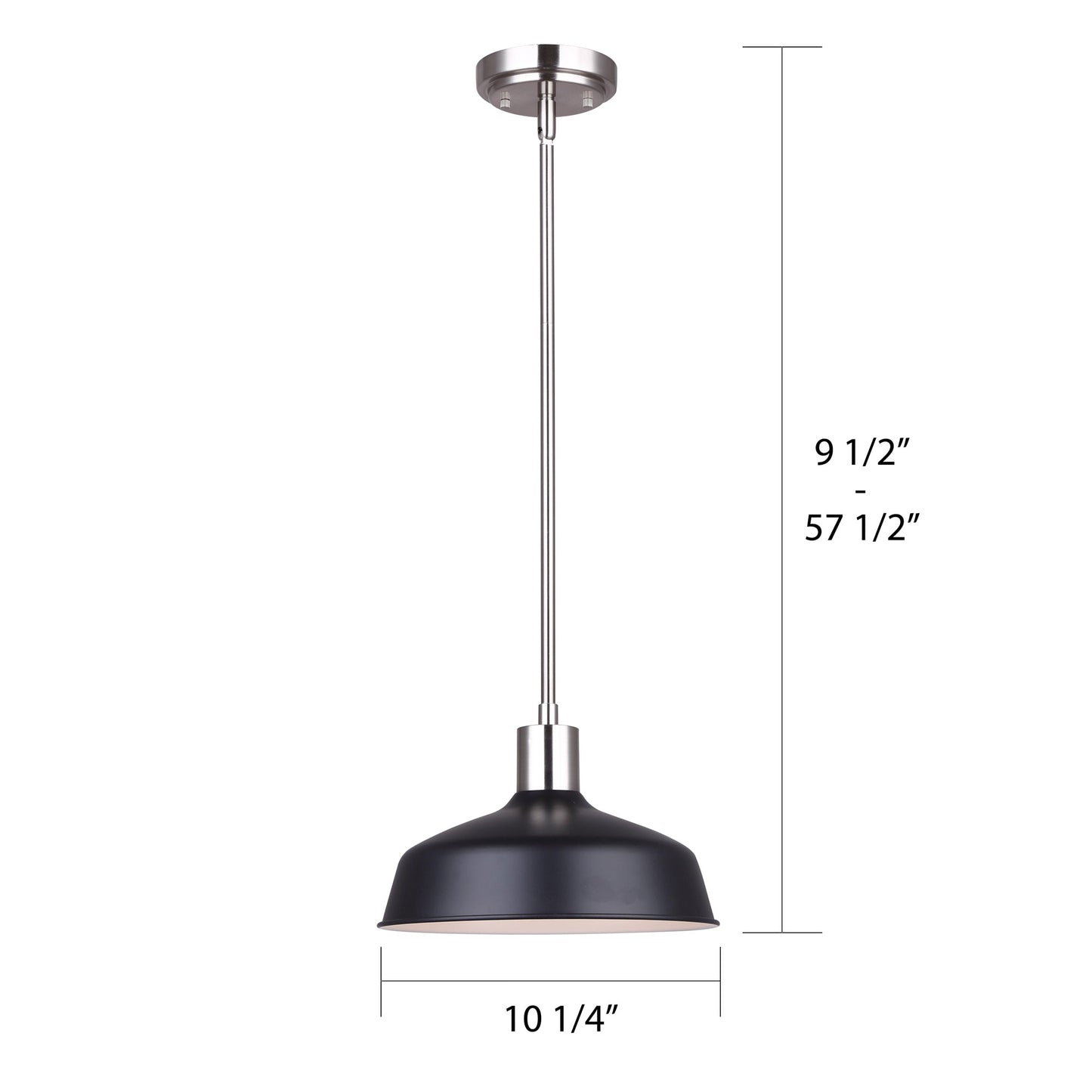 BELLO, IPL1055A01BKN, BN + MBK Color, 1 Lt Rod Pendant