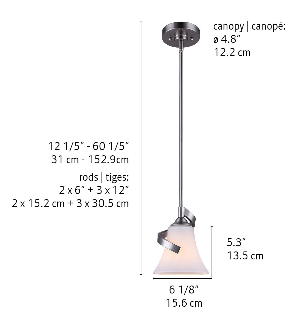 LOCKE, IPL791A01BN, Brushed Nickel, Flat Opal Glass