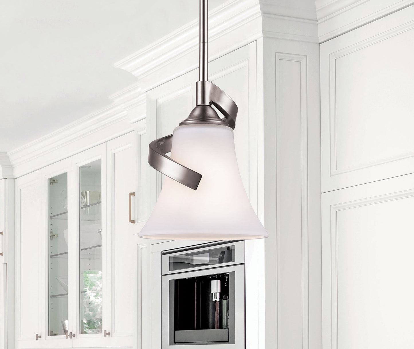 LOCKE, IPL791A01BN, Brushed Nickel, Flat Opal Glass