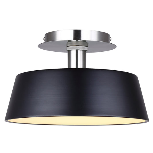 JESSA, LFM263A13BKN -G-, BN + MBK Color, 12.75inch LED Flush Mount