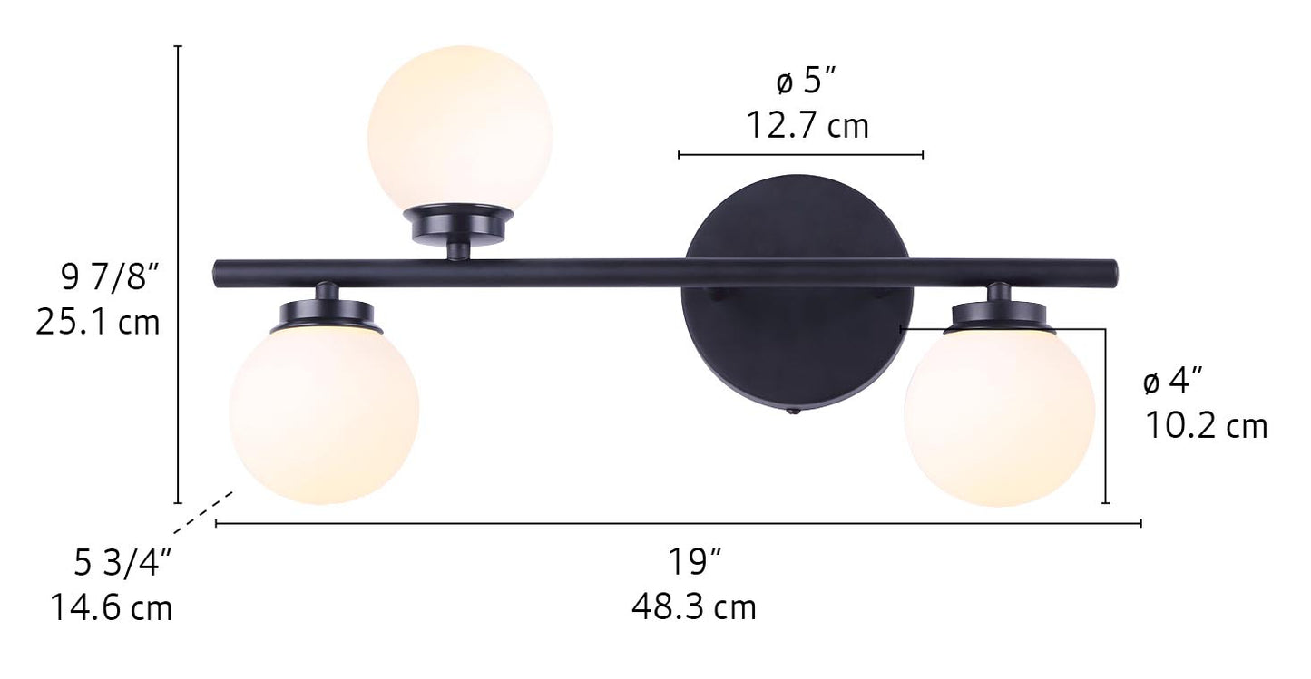 POPPY, LVL176A03BK, 19 inch, LED Vanity