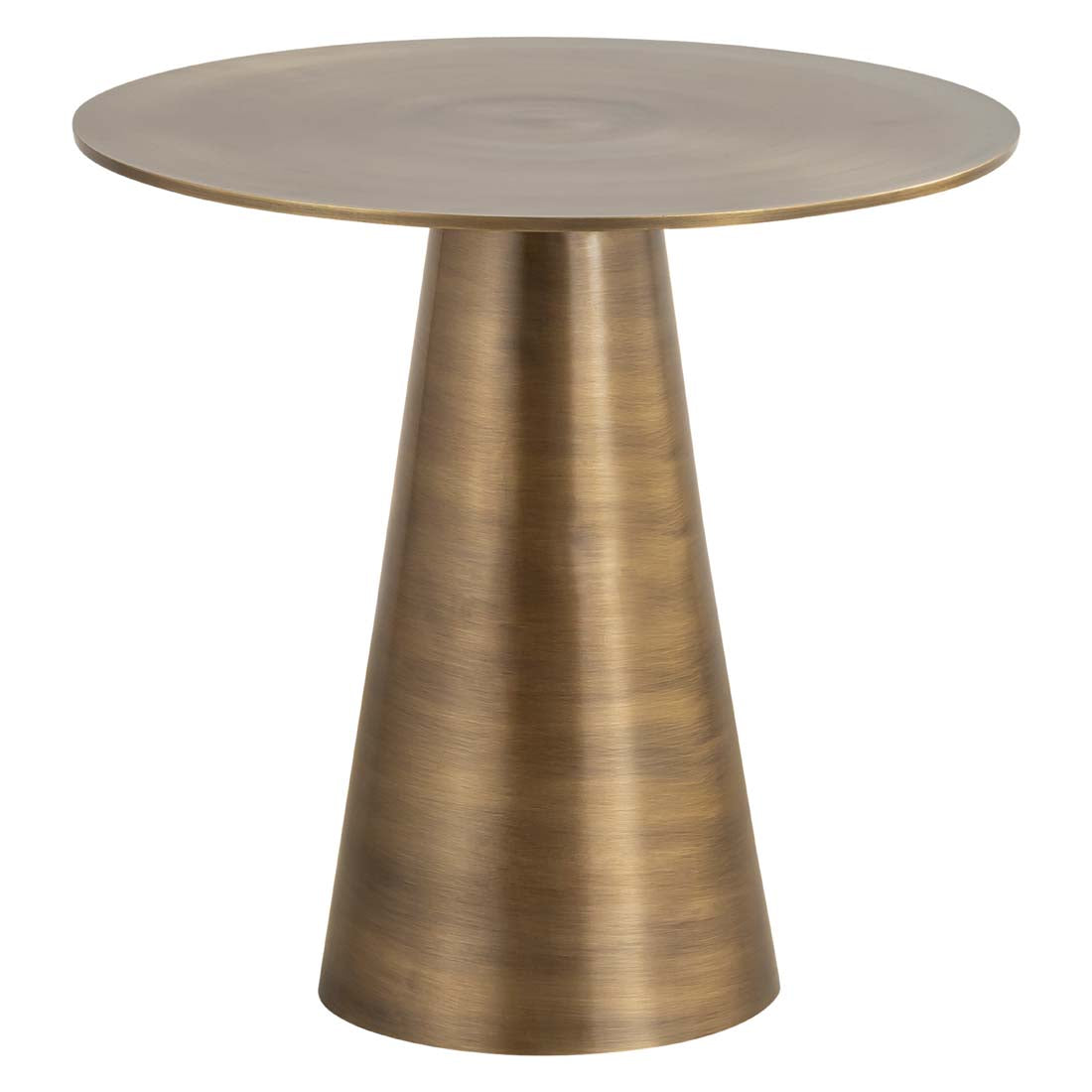 SONA Aluminium and Antique Brass Side Table