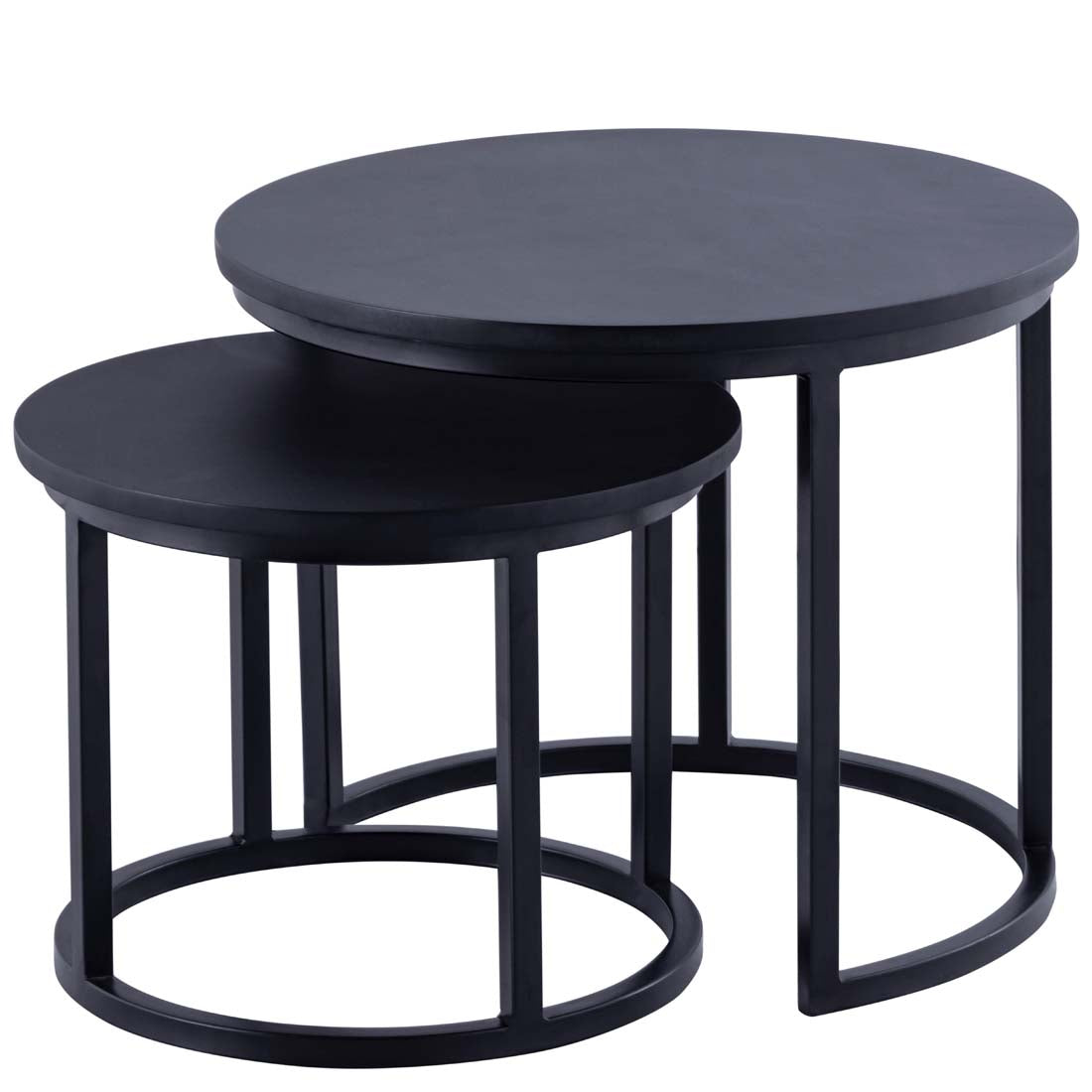 KAALA Nested Mango Wood top and Iron Side Table