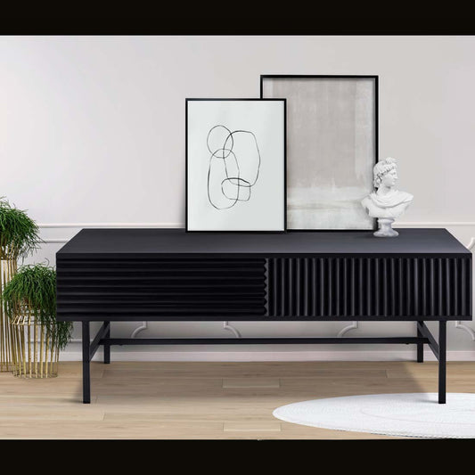 MEZ Coffee Table Black Iron/Black Wood