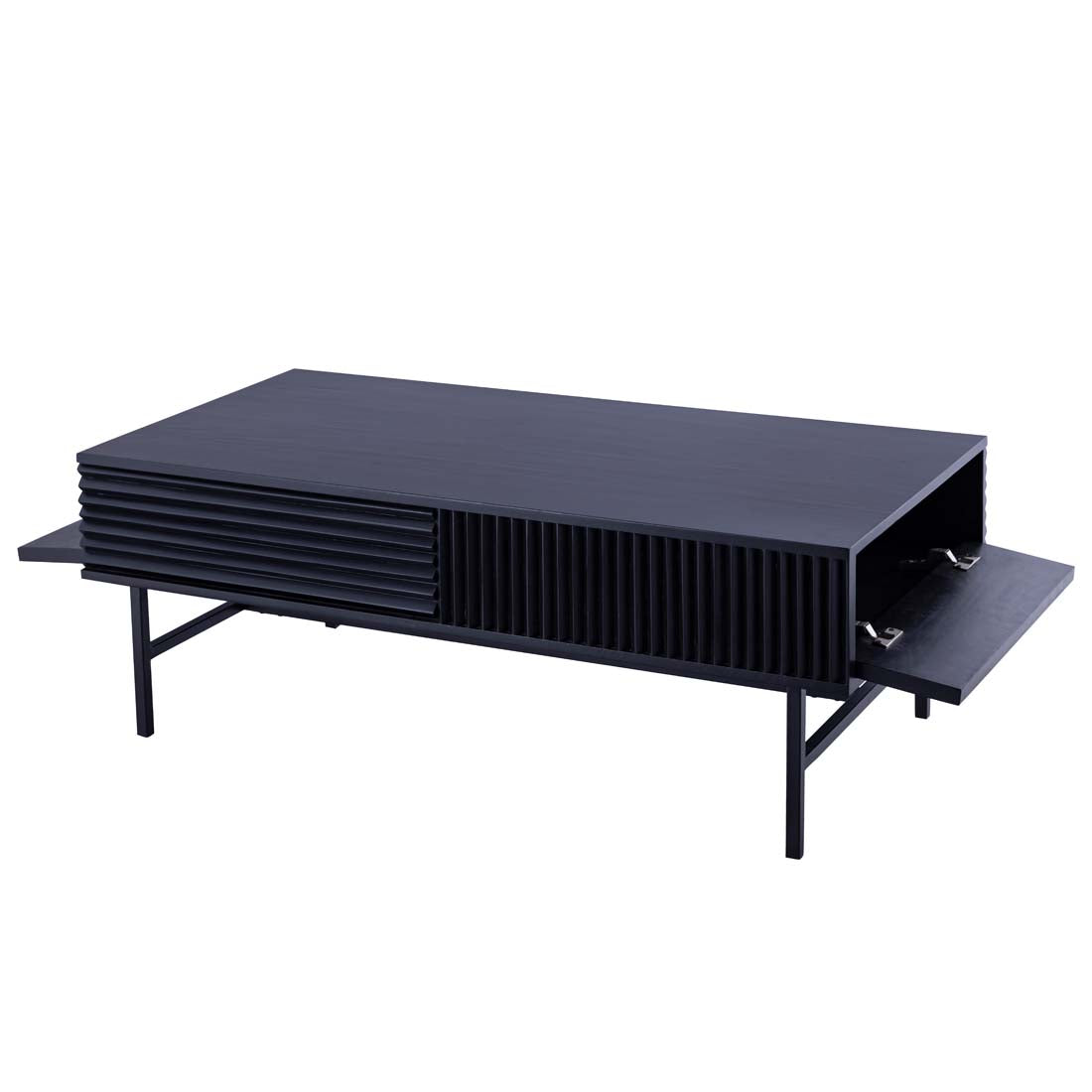 MEZ Coffee Table Black Iron/Black Wood